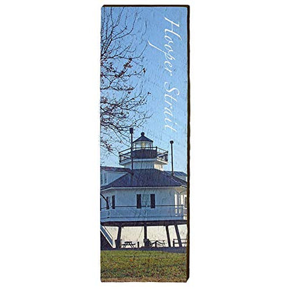 Hooper Strait Lighthouse Home Decor Art Print on Real Wood