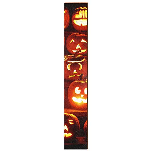 Jack-O-Lanterns Vertical Home Decor Art Print on Real Wood Each
