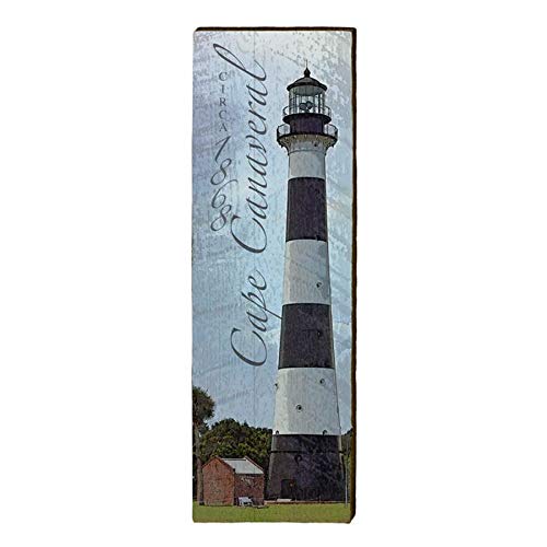 Cape Canaveral Lighthouse, Florida Wooden Sign | Wall Art Print on Real Wood 