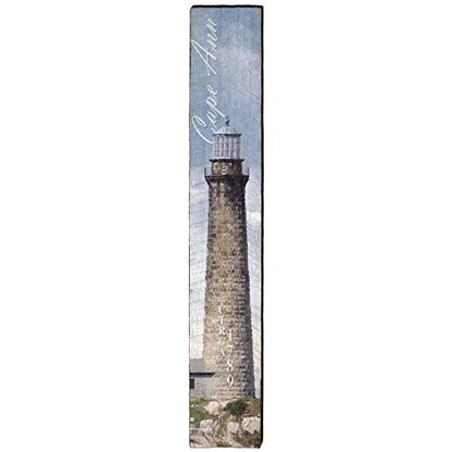 Cape Ann Lighthouse Home Decor Art Print on Real Wood