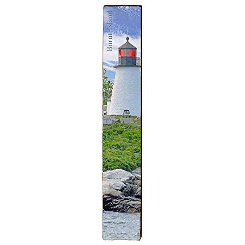 Burnt Island Lighthouse Home Decor Art Print on Real Wood