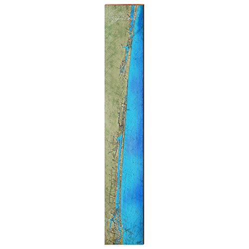 Flagler Beach Map Home Decor Art Print on Real Wood