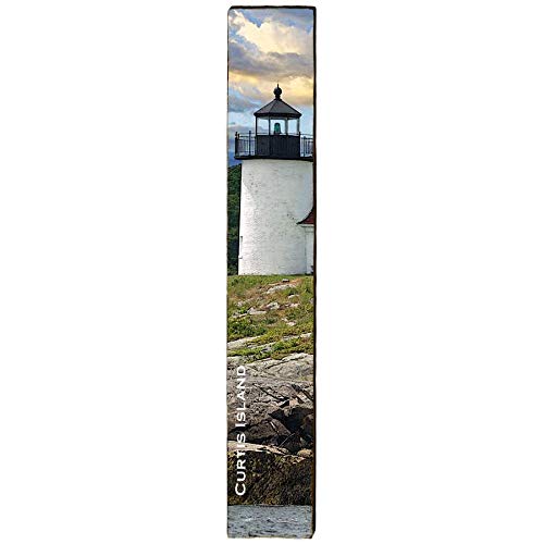 Curtis Island Lighthouse Home Decor Art Print on Real Wood