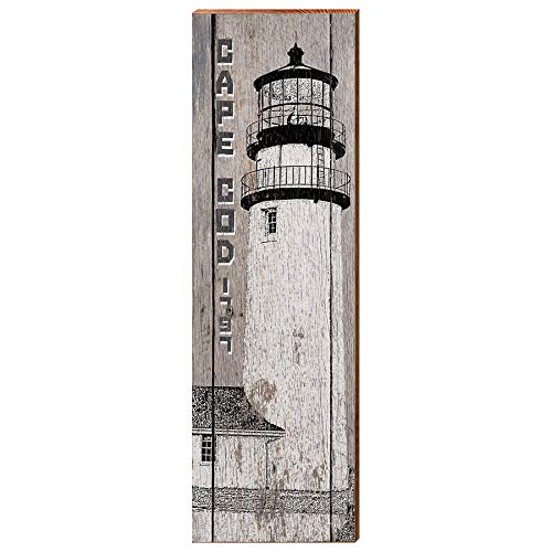 Cape Cod Lighthouse Wooden Sign | Wall Art Print on Real Wood 