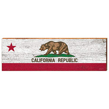 California Flag Wooden Sign | Wall Art Print on Real Wood 