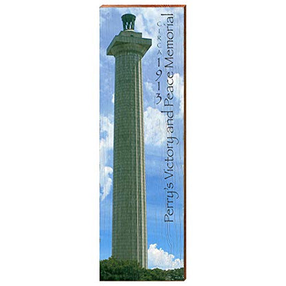 Perry's Victory and Peace Memorial Ohio Home Decor Art Print on Real Wood