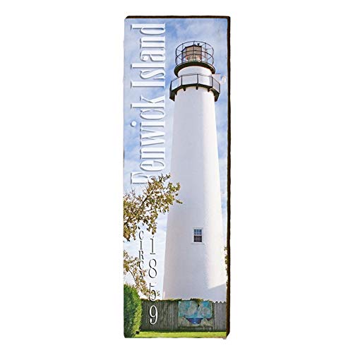 Fenwick Island Lighthouse Home Decor Art Print on Real Wood