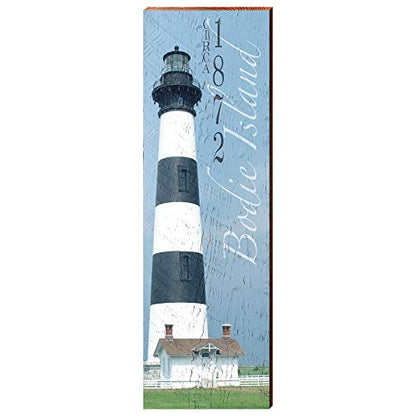 Bodie Island Lighthouse, North Carolina Wooden Sign | Wall Art Print on Real Wood