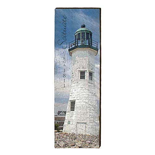 Scituate Lighthouse Home Decor Art Print on Real Wood