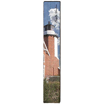 Eagle Harbor Lighthouse Home Decor Art Print on Real Wood