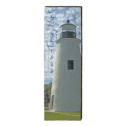 Turkey Point Lighthouse Home Decor Art Print on Real Wood