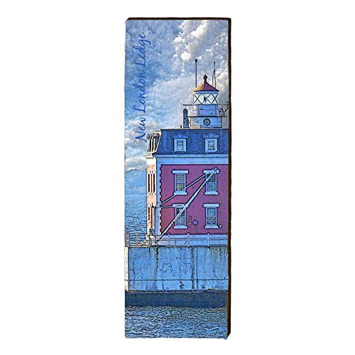 New London Ledge Lighthouse Home Decor Art Print on Real Wood