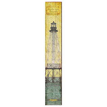 Alligator Reef Lighthouse Home Decor Art Print on Real Wood