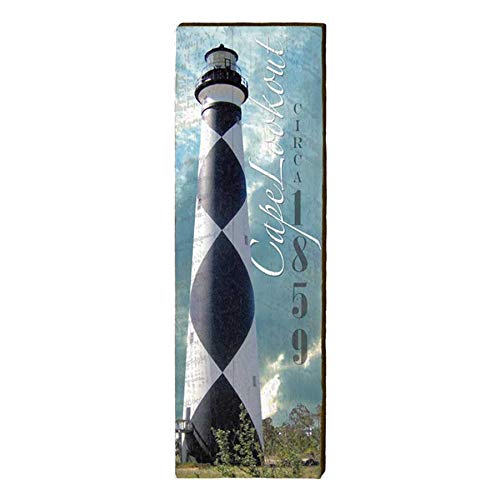 Cape Lookout Lighthouse Home Decor Art Print on Real Wood