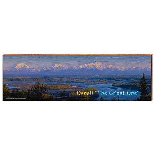 Denali The Great One Alaska Home Decor Art Print on Real Wood