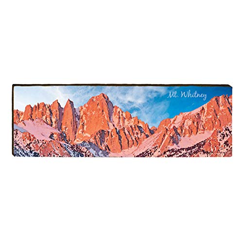 Incredible Mount Whitney, California Home Decor Art Print on Real Wood