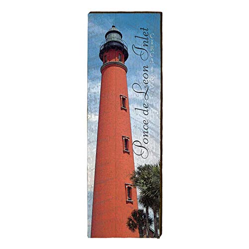 Ponce De Leon Inlet Lighthouse Home Decor Art Print on Real Wood