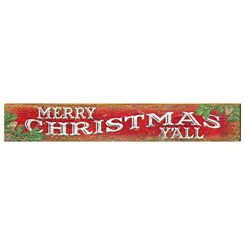 Merry Christmas Ya'll Home Decor Art Print on Real Wood Each