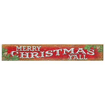 Merry Christmas Ya'll Home Decor Art Print on Real Wood Each
