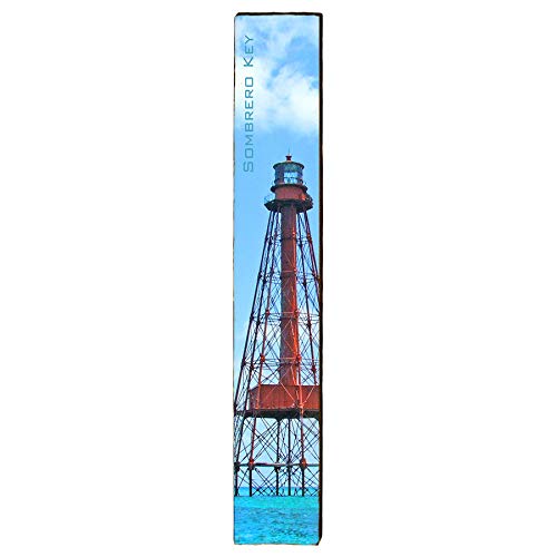 Sombrero Key Lighthouse Home Decor Art Print on Real Wood