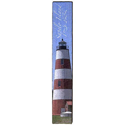 Sapelo Island Lighthouse Home Decor Art Print on Real Wood