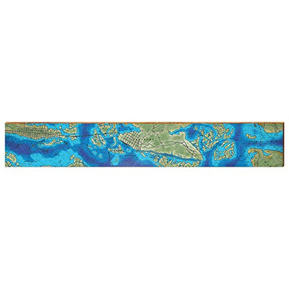 Beaufort, NC Map Home Decor Art Print on Real Wood