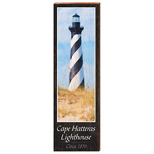 Cape Hatteras Lighthouse Quality Home Decor Art Print on Real Wood