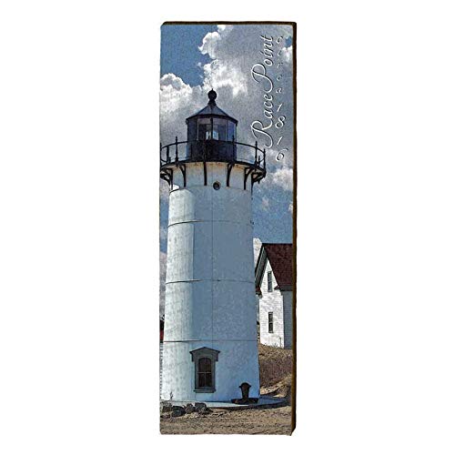 Race Point Lighthouse Home Decor Art Print on Real Wood