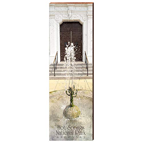 Hot Springs National Park, Arkansas Home Decor Art Print on Real Wood