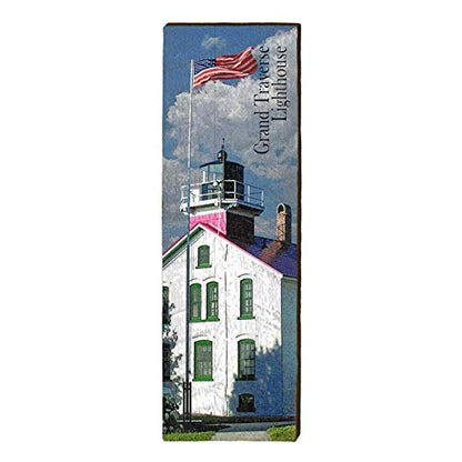Grand Traverse Lighthouse Home Decor Art Print on Real Wood