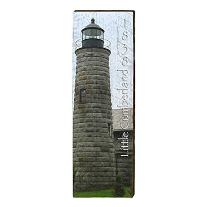 Little Cumberland Lighthouse Home Decor Art Print on Real Wood