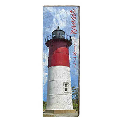 Nauset Lighthouse Home Decor Art Print on Real Wood