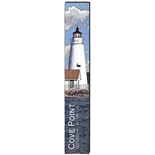 Cove Point Lighthouse Home Decor Art Print on Real Wood