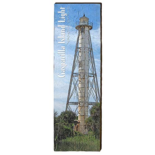 Gasparilla Island Lighthouse Home Decor Art Print on Real Wood
