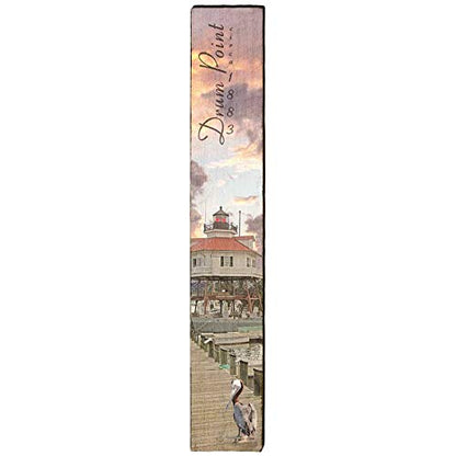Drum Point Lighthouse Home Decor Art Print on Real Wood