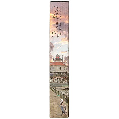 Drum Point Lighthouse Home Decor Art Print on Real Wood