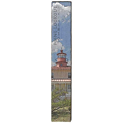 Point Lookout Lighthouse Home Decor Art Print on Real Wood