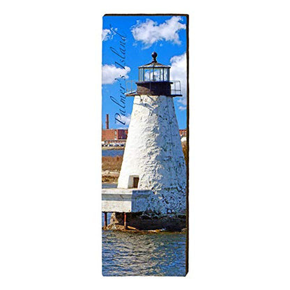 Palmer's Island Lighthouse Home Decor Art Print on Real Wood