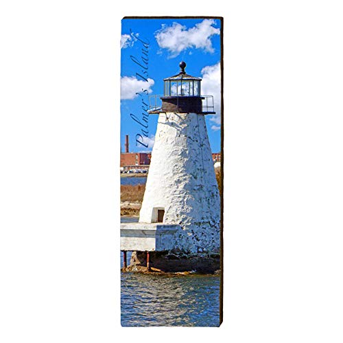 Palmer's Island Lighthouse Home Decor Art Print on Real Wood