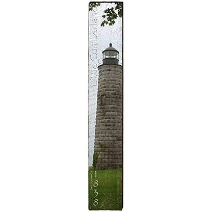 Little Cumberland Lighthouse Home Decor Art Print on Real Wood