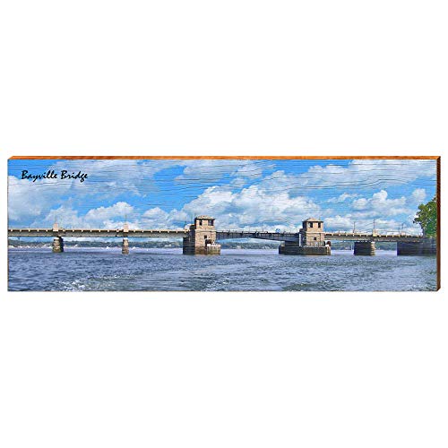 Bayville Bridge, New York Wooden Sign | Wall Art Print on Real Wood 