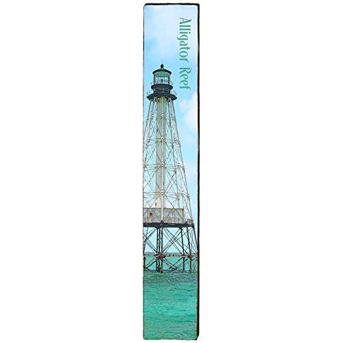 Alligator Reef Lighthouse Home Decor Art Print on Real Wood