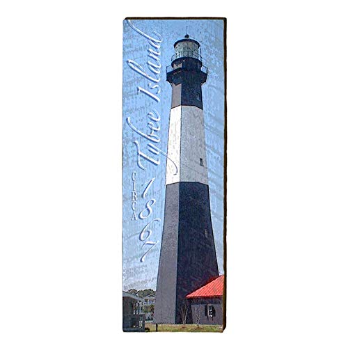 Tybee Island Lighthouse Home Decor Art Print on Real Wood