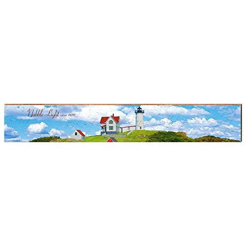 Nubble Lighthouse Home Decor Art Print on Real Wood