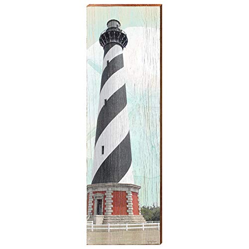 Cape Hatteras Lighthouse, North Carolina Outer Banks Wooden Sign | Wall Art Print on Real Wood