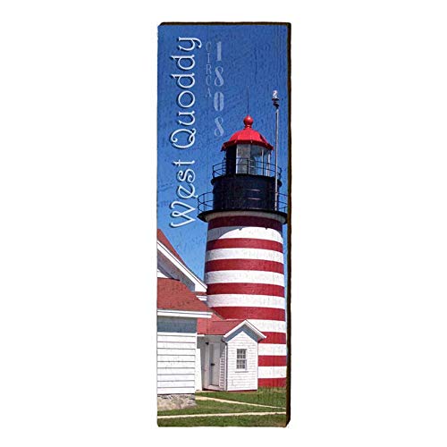 West Quoddy Lighthouse Home Decor Art Print on Real Wood