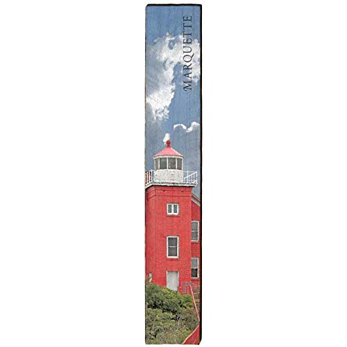 Marquette Lighthouse Home Decor Art Print on Real Wood