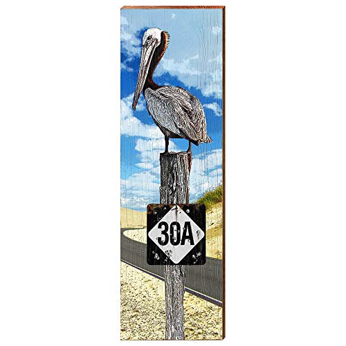 Florida Highway 30A Coastal Sign | Wall Art Print on Real Wood