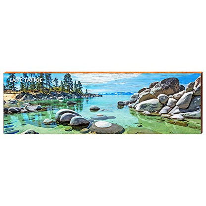 Lake Tahoe Landscape Photo Home Decor Art Print on Real Wood