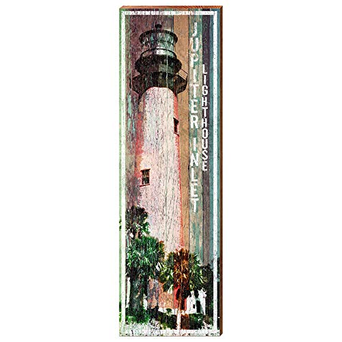 Jupiter Inlet Lighthouse Home Decor Art Print on Real Wood